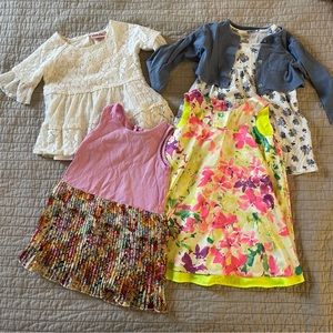Lot Bundle of Four Girls Size 2T Summer Dresses